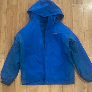 Marmot Kids Vibrant Blue 2 in 1 Ski Jacket Raincoat M